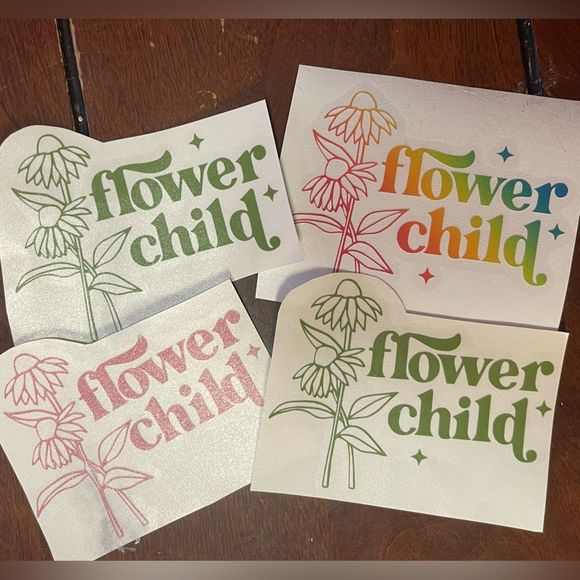 Flower Child Green Vinyl Decal - Picture 3 of 7
